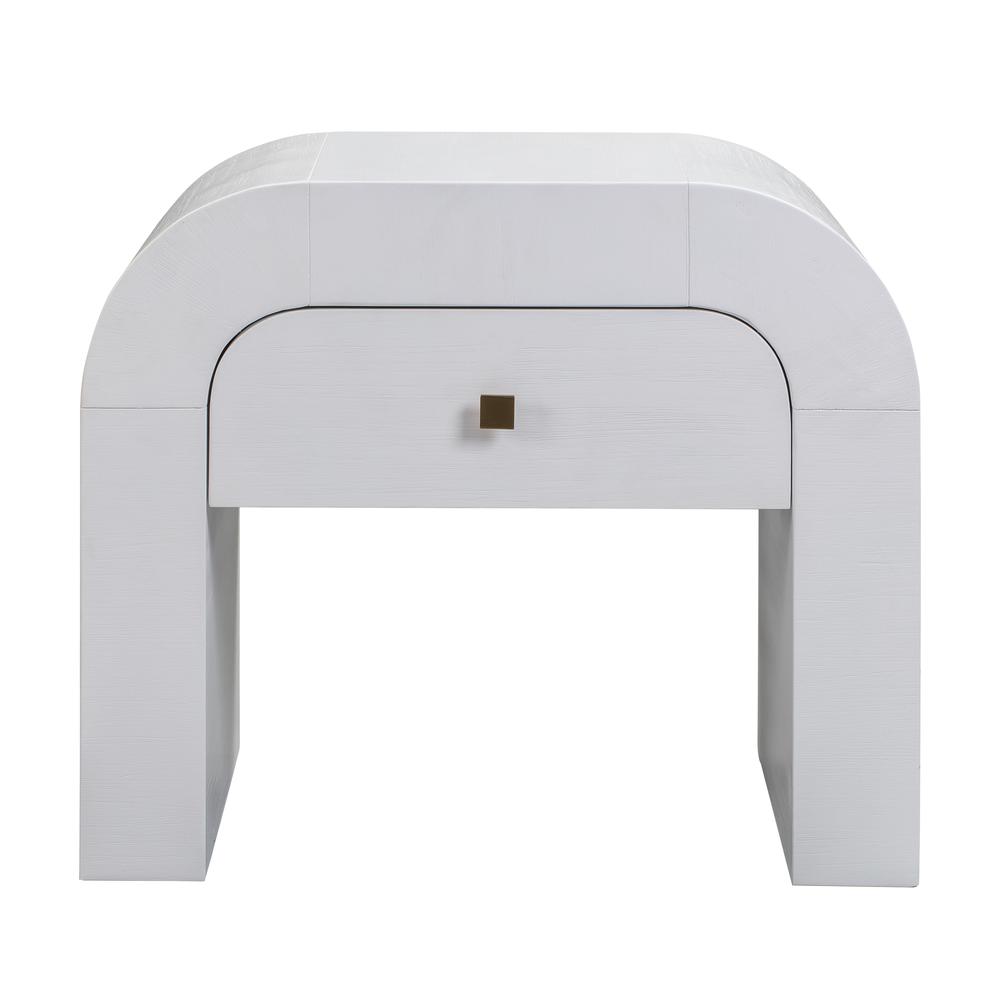 White Nightstand with Soft-Close Drawers and Modern Design
