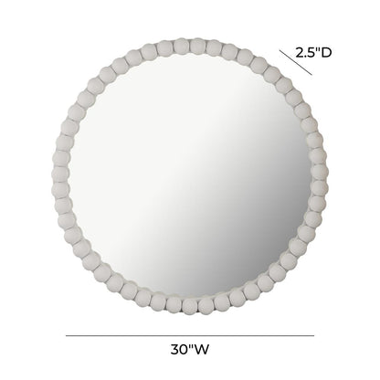 Playful White Wooden Mirror, Belen Kox