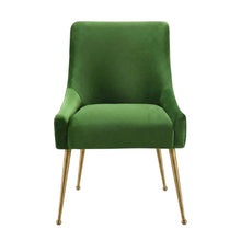 Velvet Accent Chair with Gold Stainless Steel Legs for Living Room