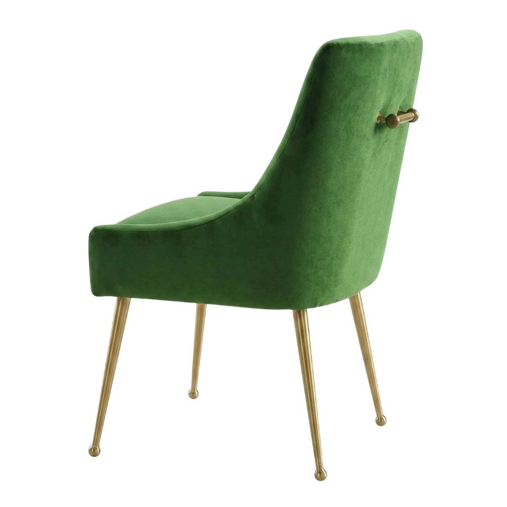 Velvet Accent Chair with Gold Stainless Steel Legs for Living Room