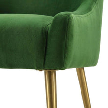 Velvet Accent Chair with Gold Stainless Steel Legs for Living Room