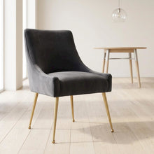 Velvet-Upholstered Accent Chair with Gold Stainless Steel Legs for Living Room