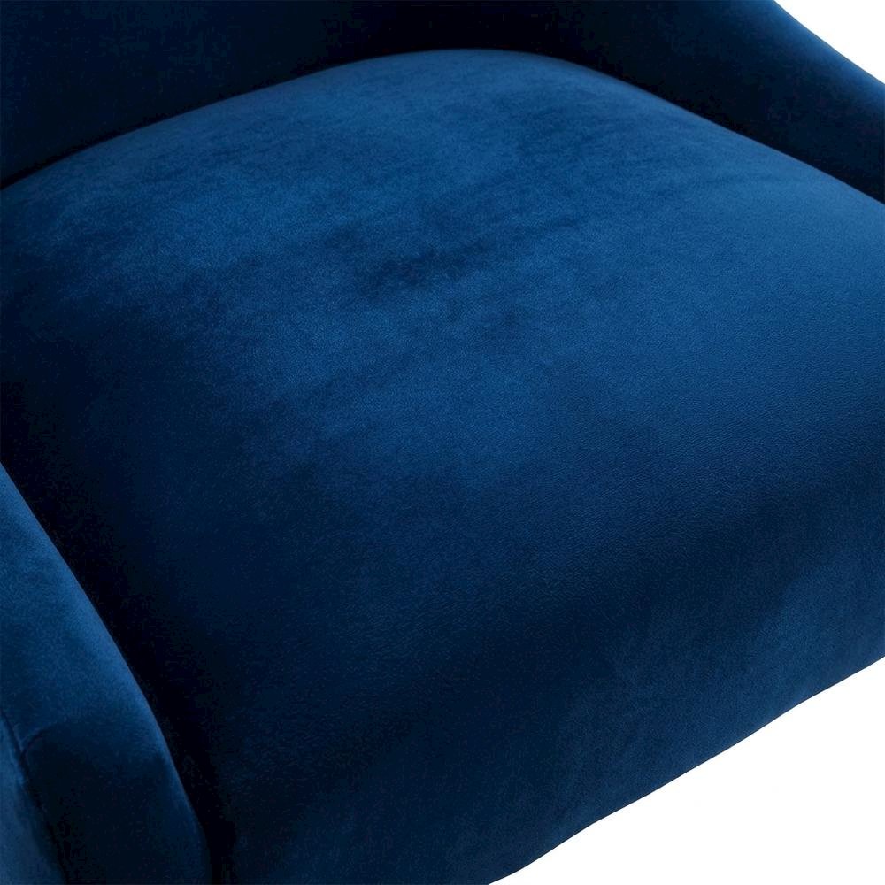 Velvet-Upholstered Accent Chair with Gold Stainless Steel Legs for Living Room