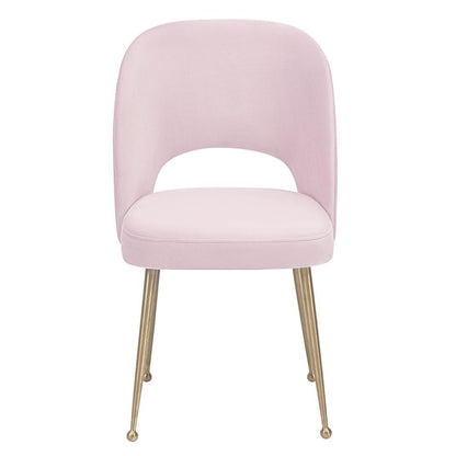 Mid Century Modern Blush Velvet Chair, Belen Kox