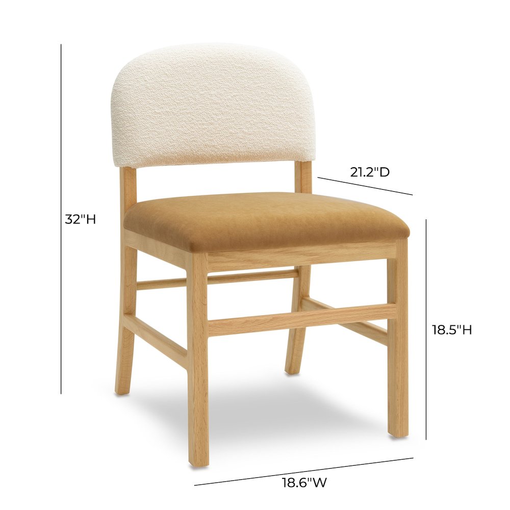Calla Cognac Performance Velvet Dining Chair