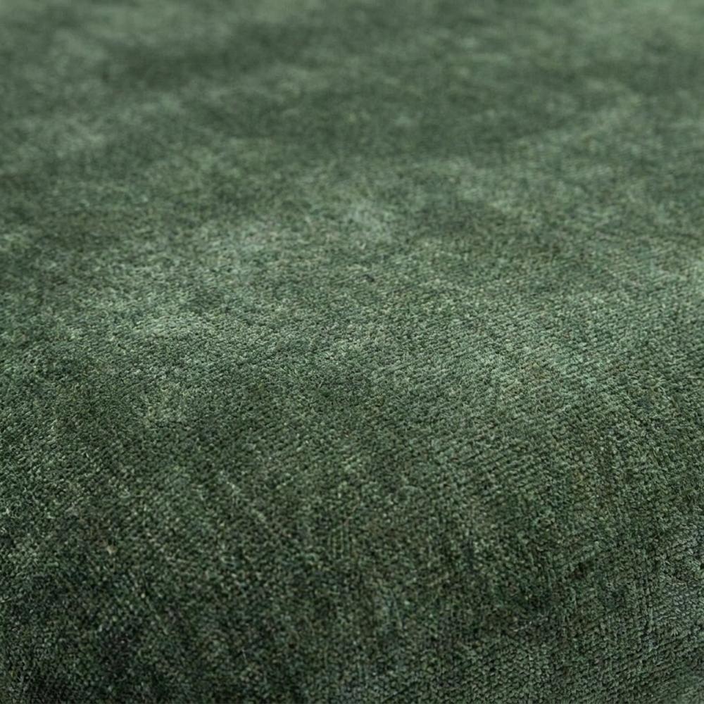 Textured Velvet Upholstered Dining Chair with Oak Legs, Forest Green