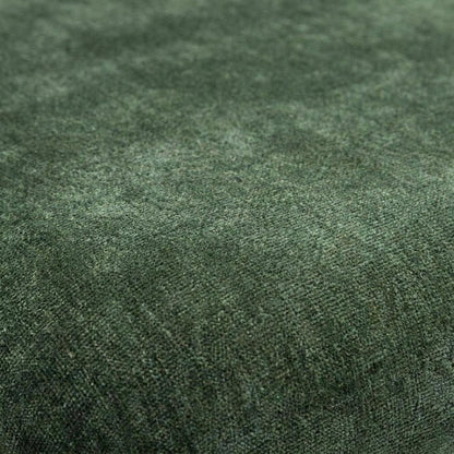 Textured Velvet Upholstered Dining Chair with Oak Legs, Forest Green