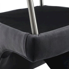 Velvet Upholstered Dining Chair with Silver Legs for Kitchen and Dining