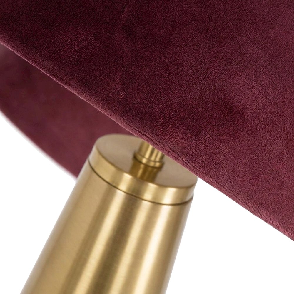 Velvet Standing Floor Lamp with Push-Button Switch, E26 LED-Compatible, Burgundy