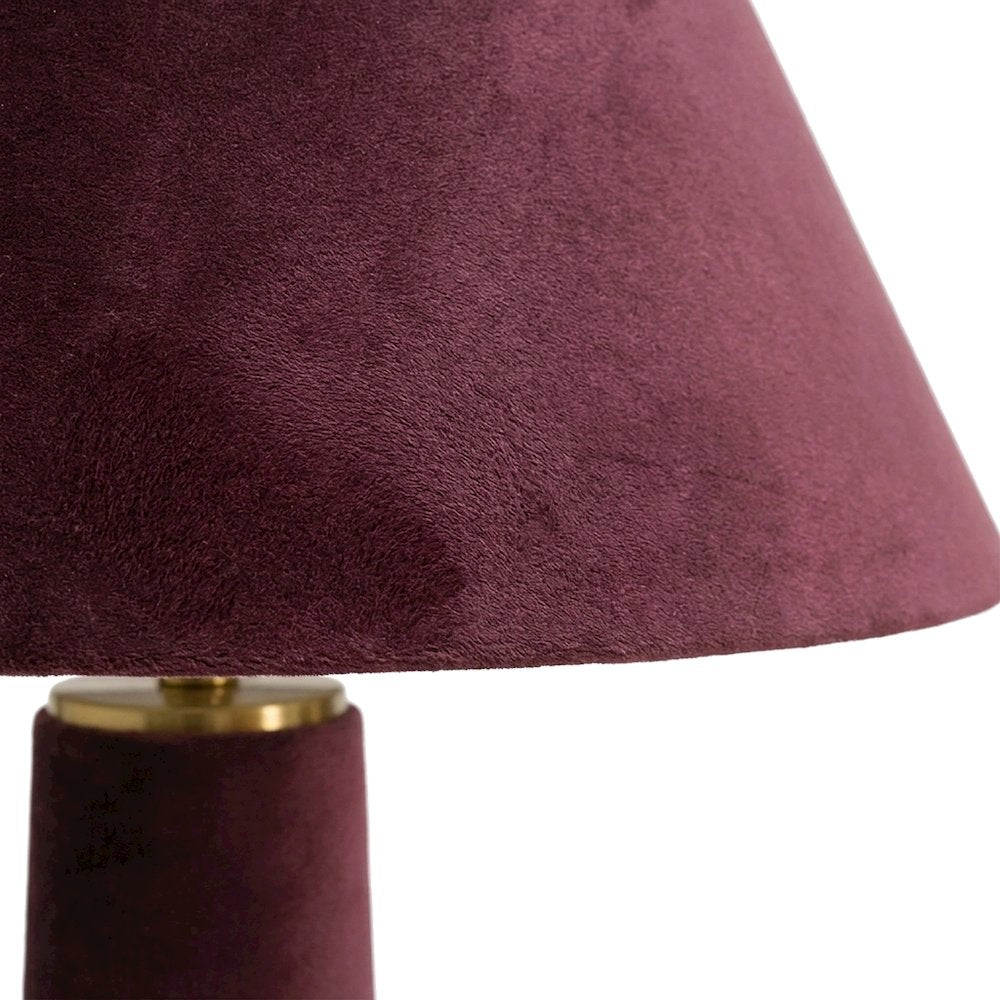 Velvet Standing Floor Lamp with Push-Button Switch, E26 LED-Compatible, Burgundy