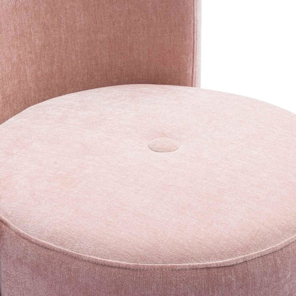 Recycled Fabric Rolling Desk Chair with Foam-Cushioned Velvet Seat, Pink
