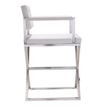 Contemporary White Steel Counter Stool, Belen Kox