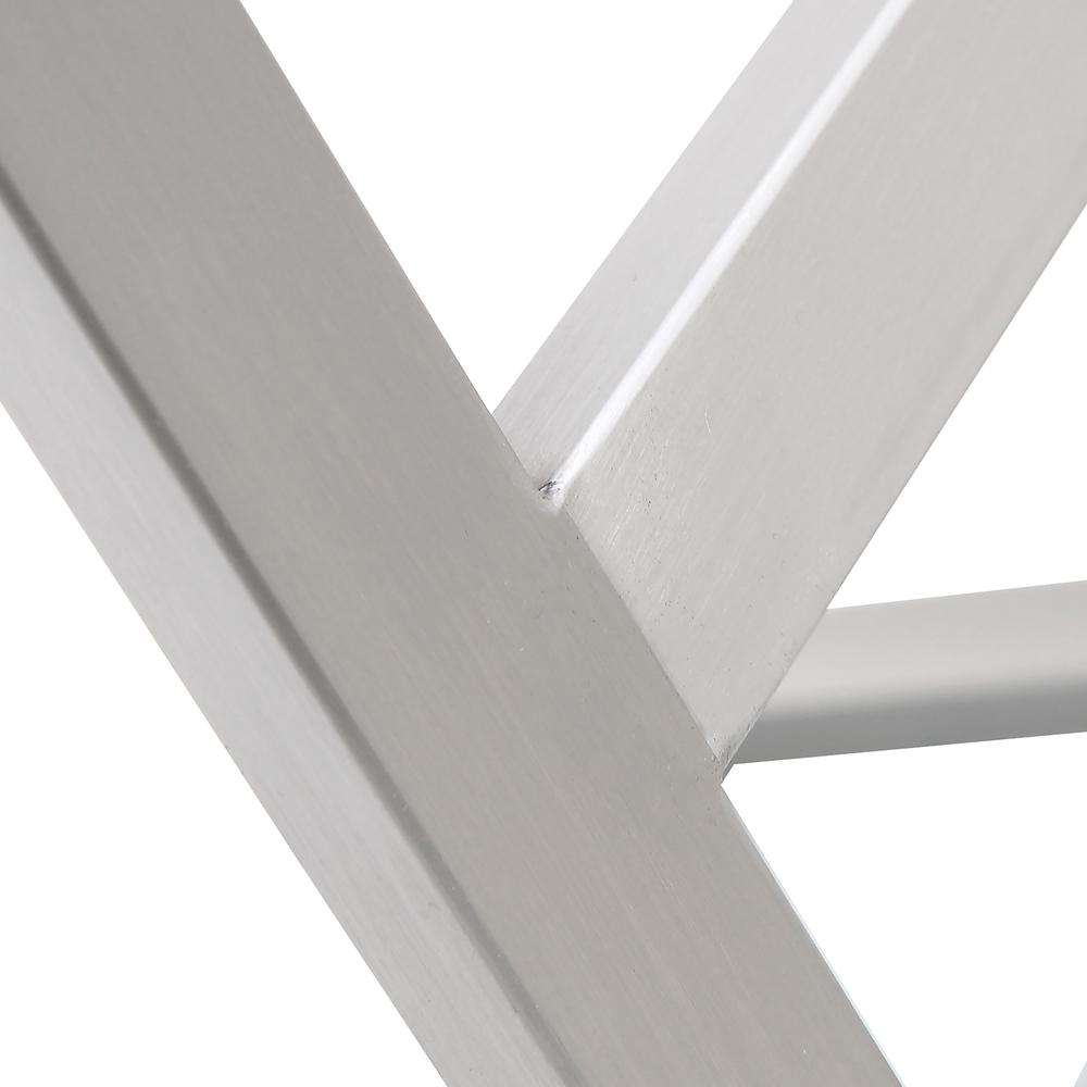 Helsinki White Stainless Steel Barstool - Set of 2