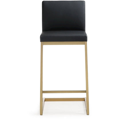Parma Black Gold Steel Counter Stool - Set of 2