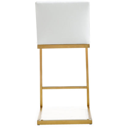 Parma White Gold Steel Counter Stool - Set of 2