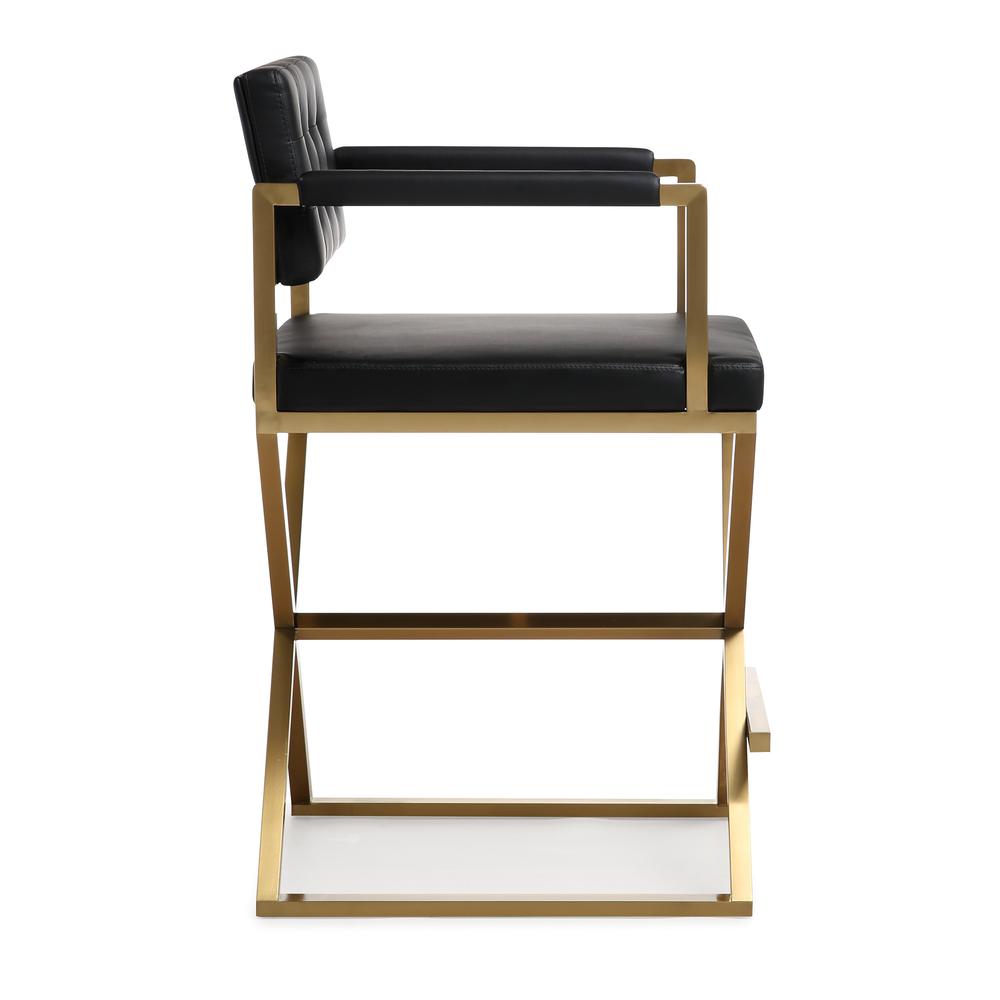 Director Black Gold Steel Counter Stool