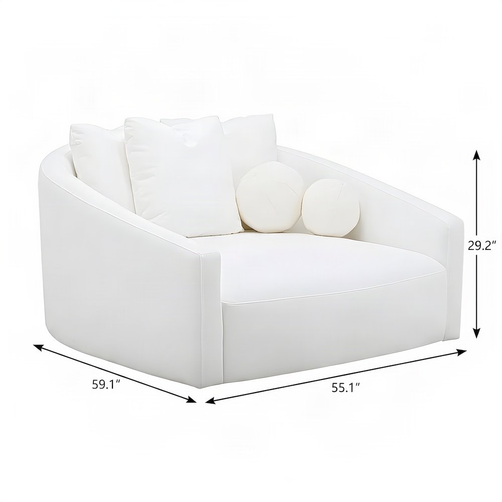Linen Upholstered Twin Daybed Sofa with Fiber-Wrapped Foam Seat, Cream