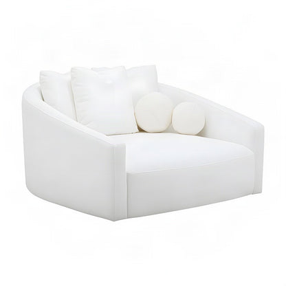 Linen Upholstered Twin Daybed Sofa with Fiber-Wrapped Foam Seat, Cream