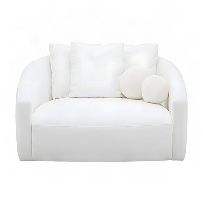 Linen Upholstered Twin Daybed Sofa with Fiber-Wrapped Foam Seat, Cream