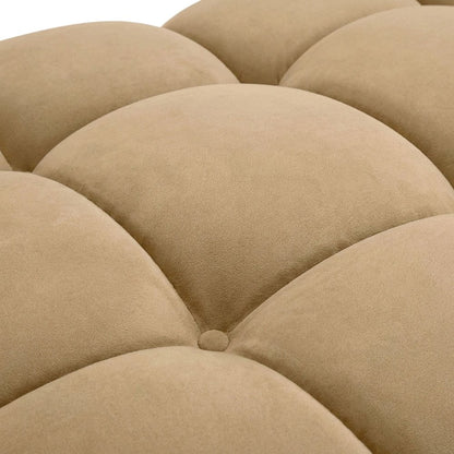Performance Velvet Modular Sofa with S-Spring Sectional Couch, Cafe Au Lait