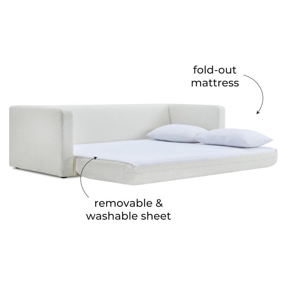 Ryan Cream Boucle Sofa Bed