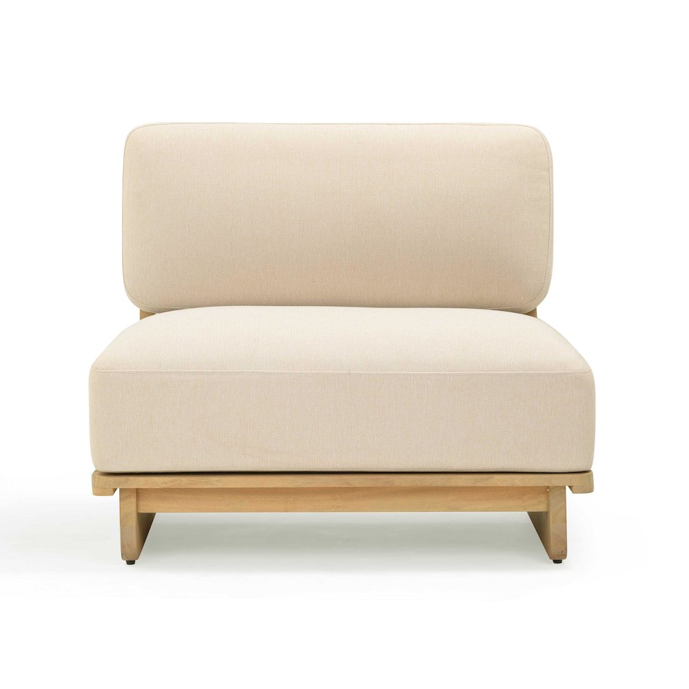 Reavan Cream Outdoor Lounge Chair