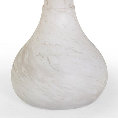 Smooch White Faux Marble Print Indoor / Outdoor 47" Round Dining Table