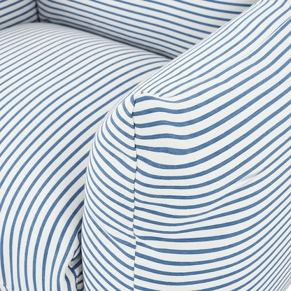 Performance Fabric Indoor Outdoor Armchair with Sinuous Springs, Blue