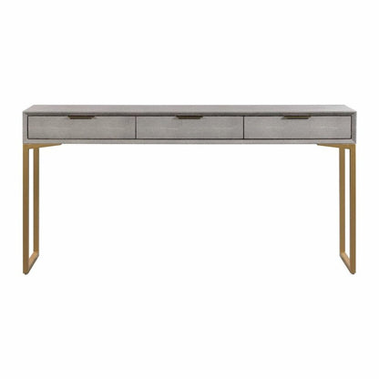 Gray Entryway Table With Storage And Gold Legs, A Console With 3 Drawers