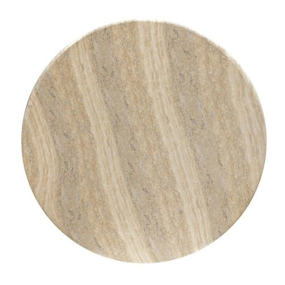 Gray Concrete Round Coffee Table With Sculpted Base, Modern Design