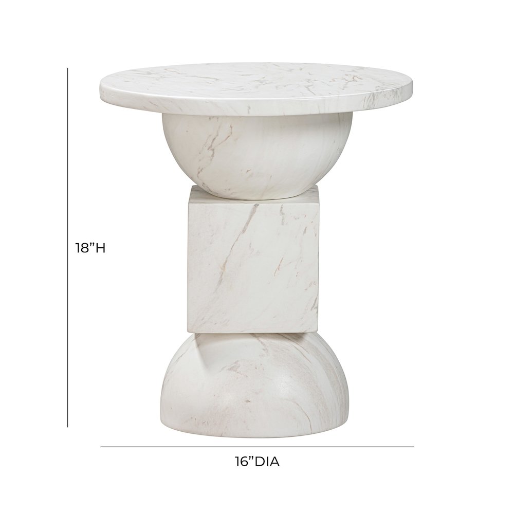 Chip Marble Print Indoor / Outdoor Side Table