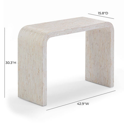 Opus Cream Capiz Shell Console Table
