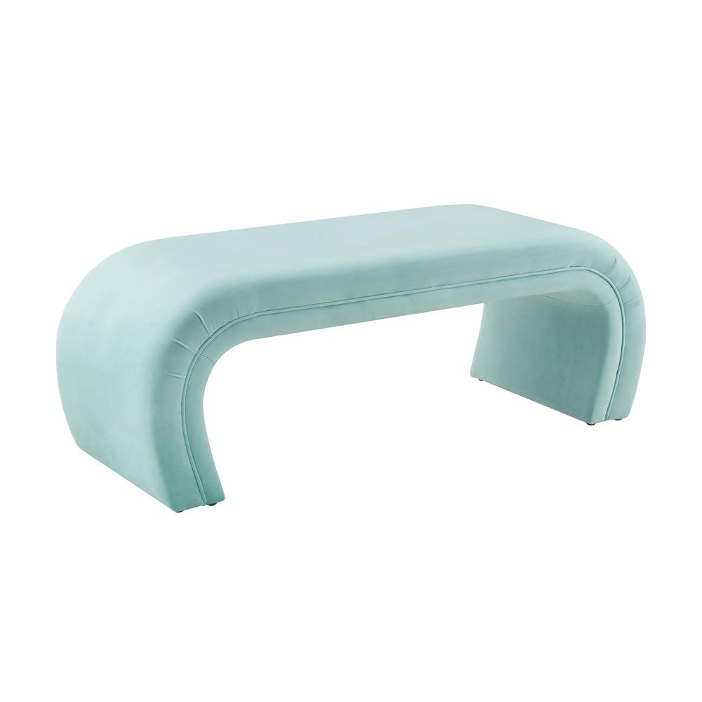Kenya Bright Blue Velvet Bench