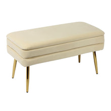 Elegant Velvet Storage Bench, Belen Kox