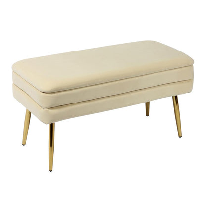 Elegant Velvet Storage Bench, Belen Kox