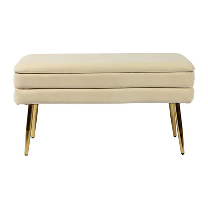 Elegant Velvet Storage Bench, Belen Kox