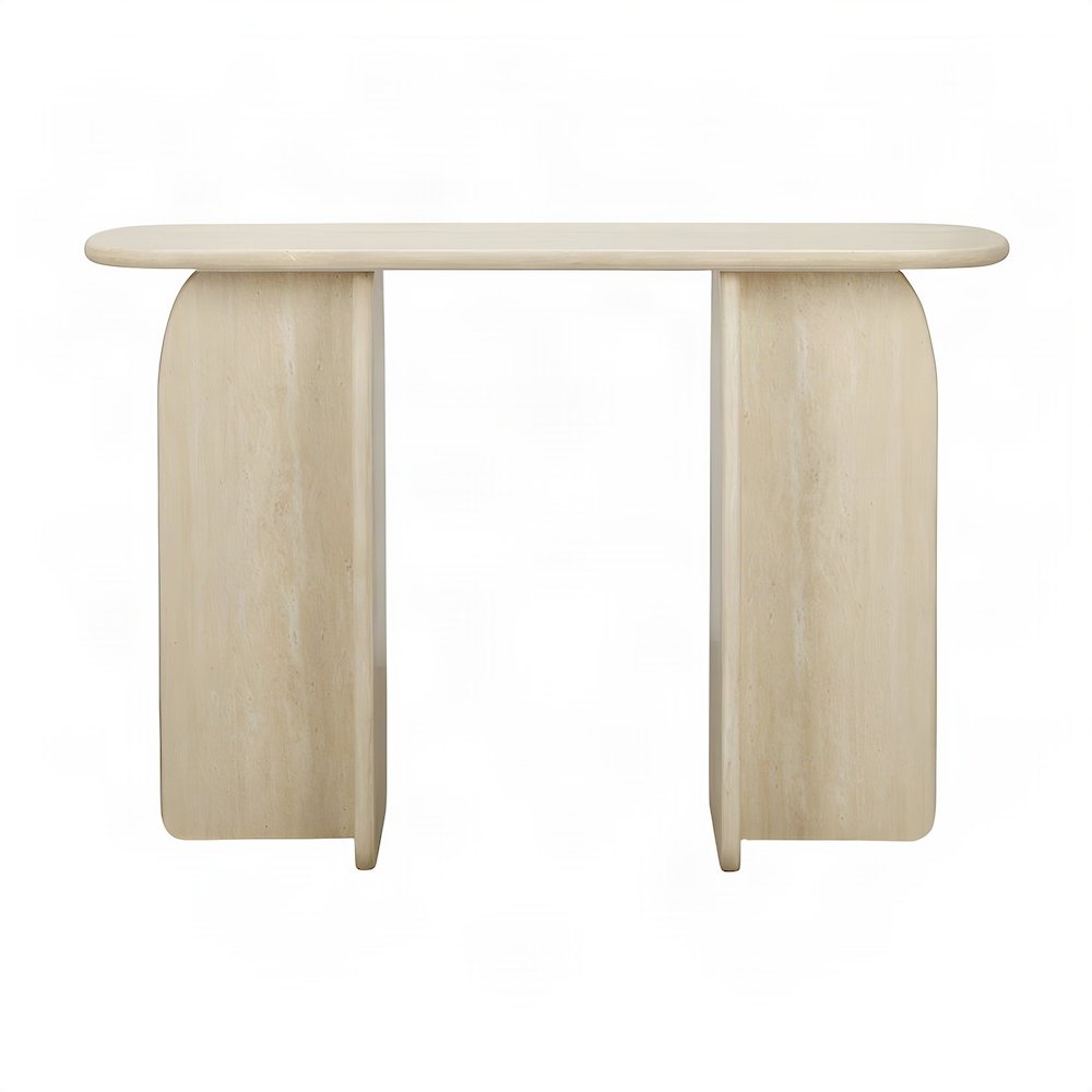 Faux Console Table, Sofa and Entry Table for Hallway, Travertine