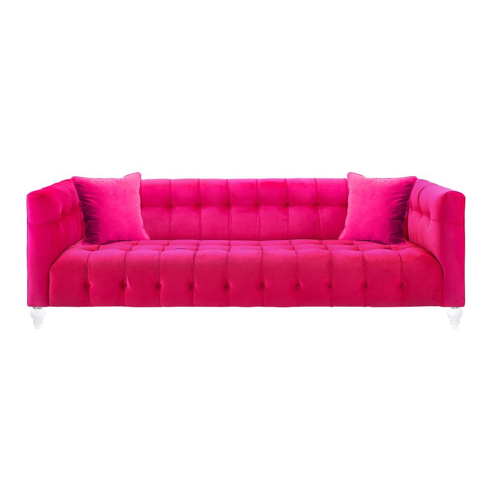 Luxe Pink Velvet Sofa, Belen Kox