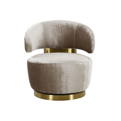 Luxurious Champagne Velvet Chair, Belen Kox