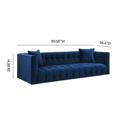 Bea Navy Velvet Sofa