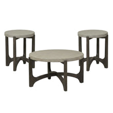 Living Room Set, Coffee Table Set of 3 with End Tables, Brown Wood