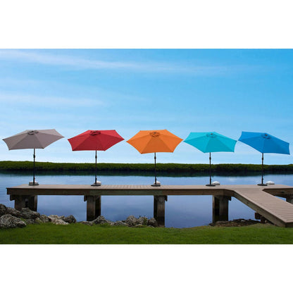 Panama Jack Blue 9 Ft Alum Patio Umbrella W/Crank