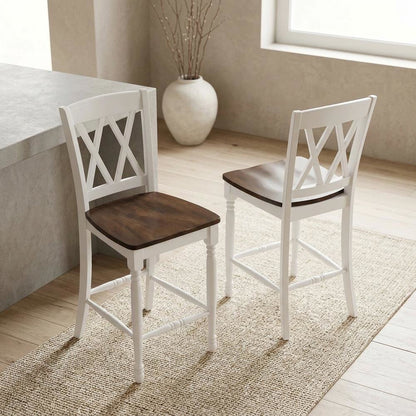 Counter Height Bar Stool Set with Comfortable Seats for Kitchen or Bar Area