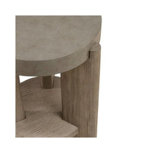 Affinity Chairside Table for Living Room - Dusty Taupe Faux Concrete Tops