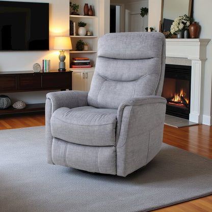 Capri Silver Recliner Nursery Glider  – Elegant Boucle Chairs for Comfort