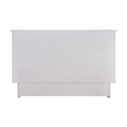 White Queen Wood Cabinet Bed with Compact Design and Usable Top Surface
