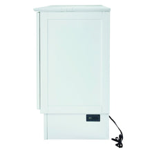 White Queen Cabinet Bed, Integrated USB Port,Wicker Detail Premium Guest Sleeper