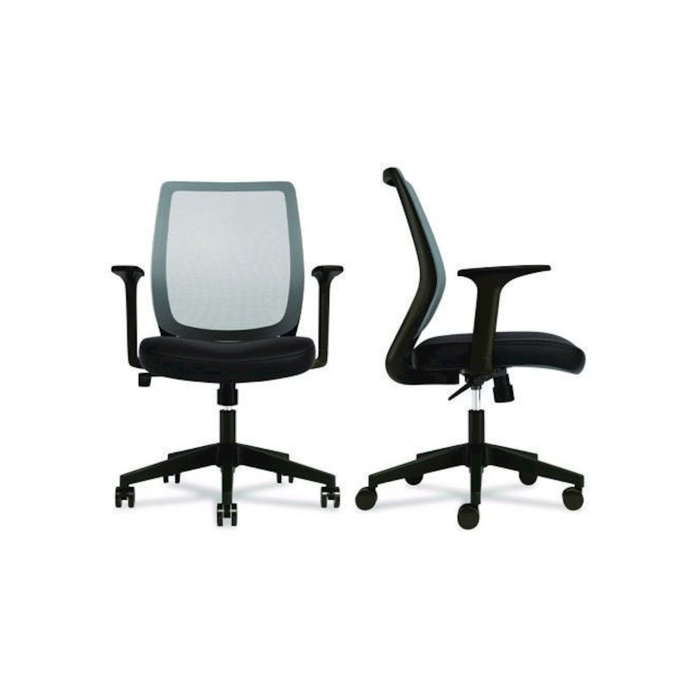 Alera Wessex Ergonomic Fabric Mesh Swivel Task Chair, Supports Up to 275lbs, 17.09 to 20.83 Seat Height, Black Seat/Back/Base