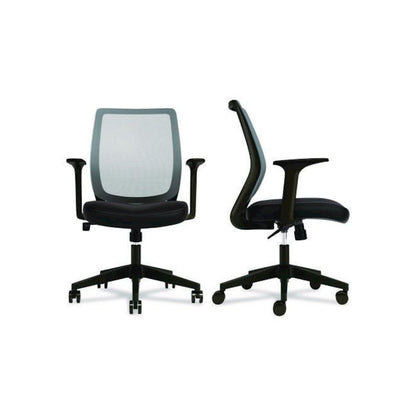 Alera Wessex Ergonomic Fabric Mesh Swivel Task Chair, Supports Up to 275lbs, 17.09 to 20.83 Seat Height, Black Seat/Back/Base