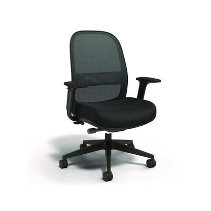 Alera Kempton Ergonomic Fabric Mesh Swivel Task Chair, Supports Up to 275lb, 18.31 to 22.17 Seat Height, Black Seat/Back/Base